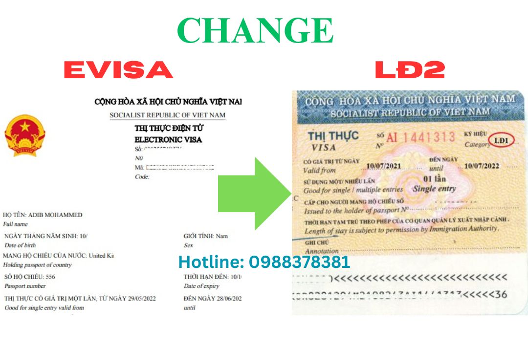 Chuyển đổi visa điện tử sang visa Lao động