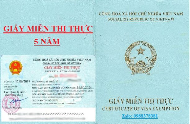 Giấy miễn thị thực 5 năm cho người nước ngoài